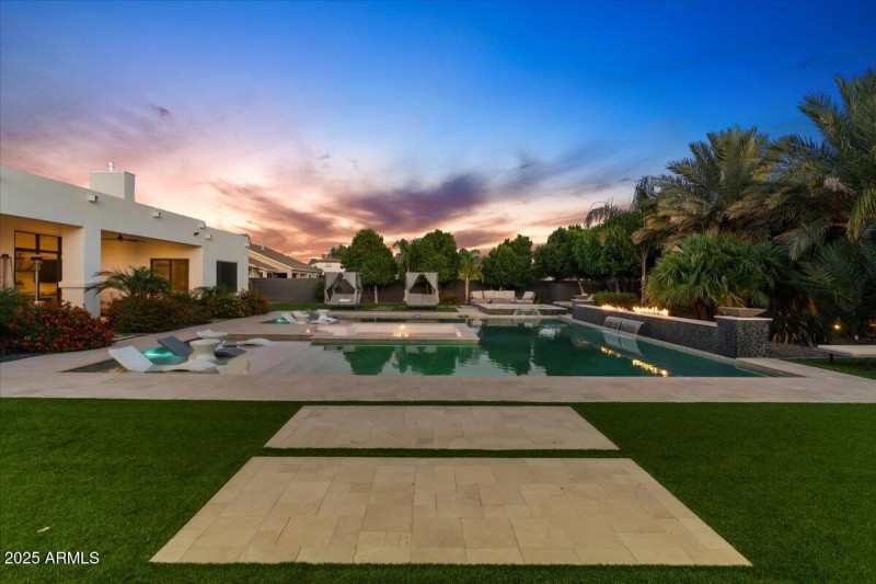 103-Back yard twilight