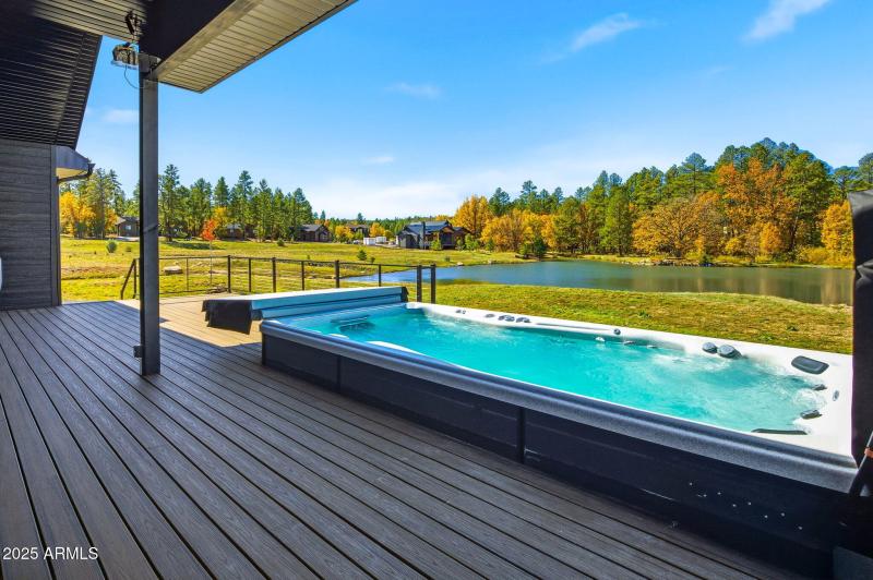 Back Deck Swim Spa With Lake View