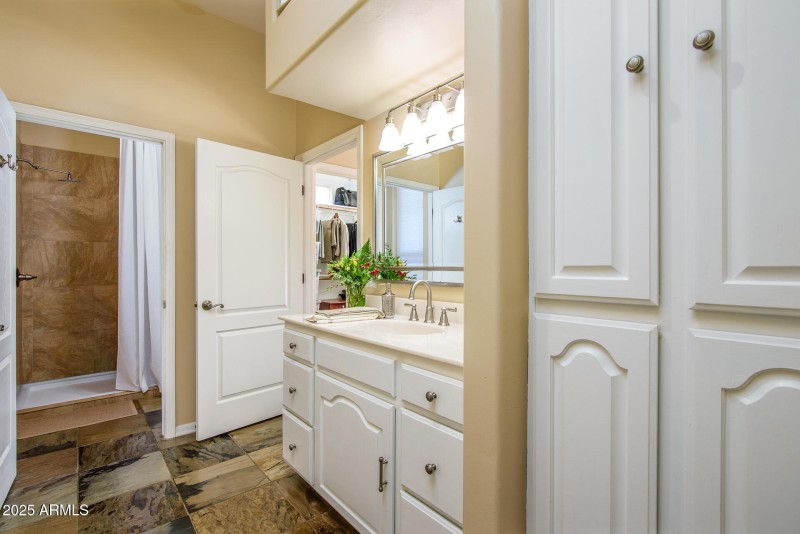Refreshed Bathroom Cabinetry
