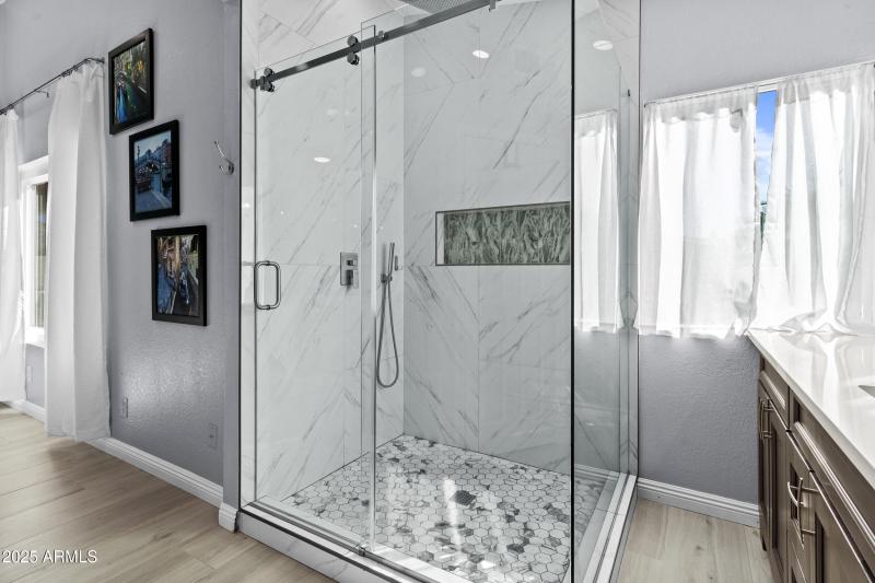 Large walk-in shower
