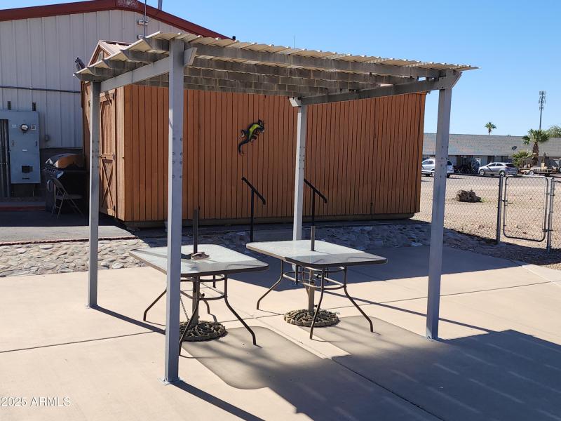 Social area for games and barbaques