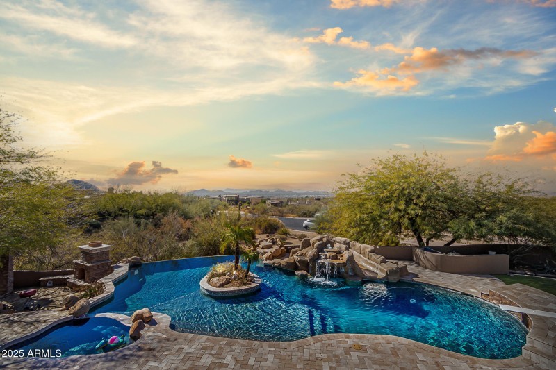 Balcony View with City Lights