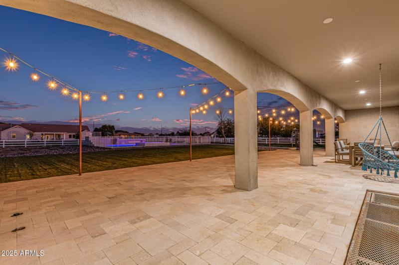 Backyard covered patio