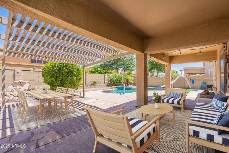 Virtually Staged Covered Patio