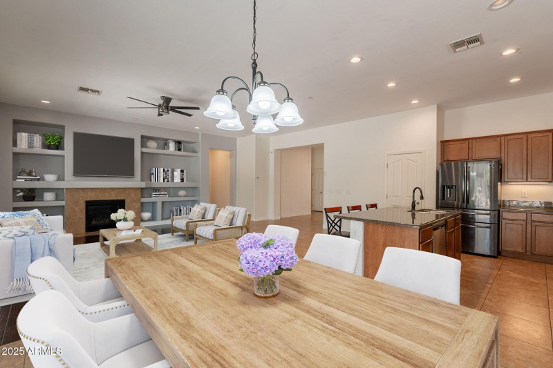 Virtually Staged Open Floor Plan