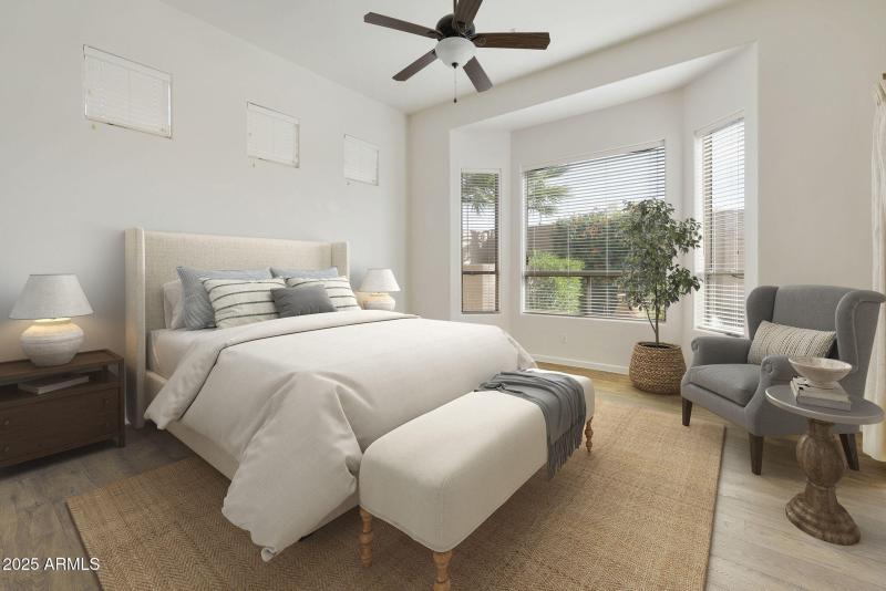 VIRTUALLY STAGED MASTER BEDROOM