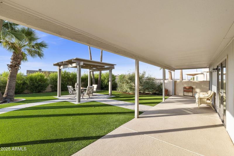 Covered patio and gazebo