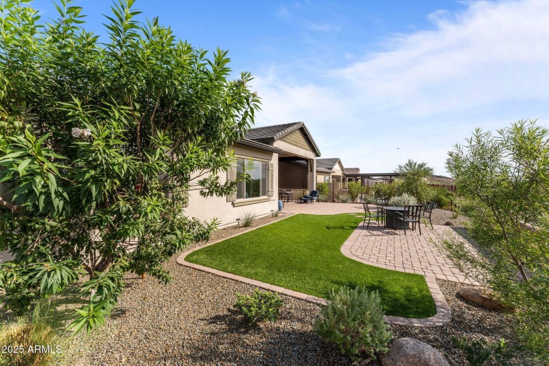 Large private backyard