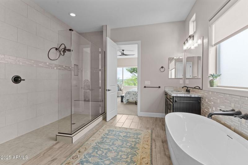 Large walk-in shower