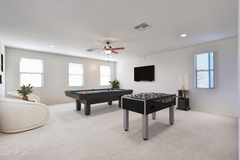 Game room - virtually staged