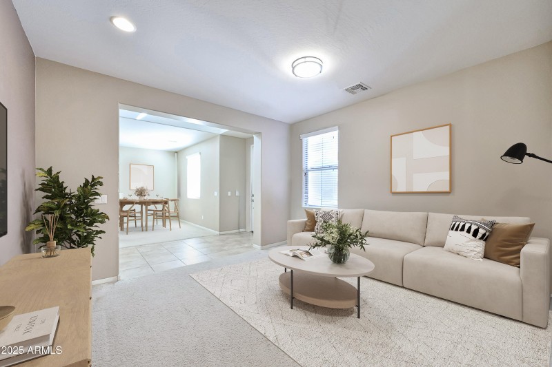 Formal living room - virtually staged