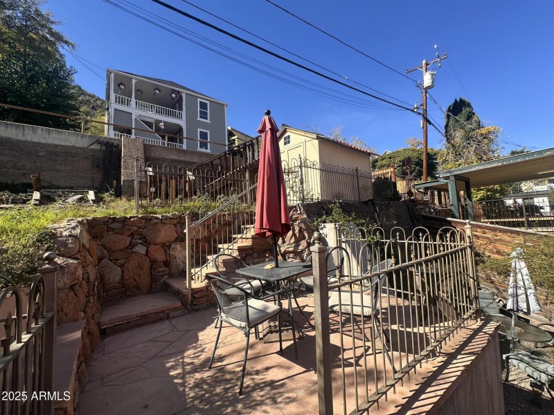 Private back sitting areas