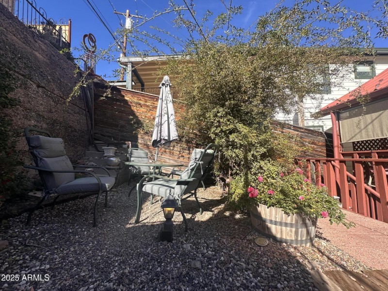 Private back sitting areas