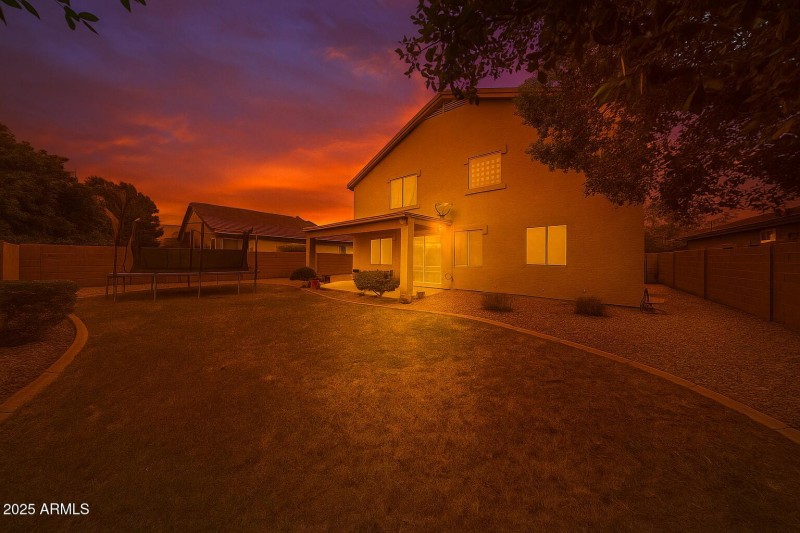 16843 W Ironwood Backyard twilight