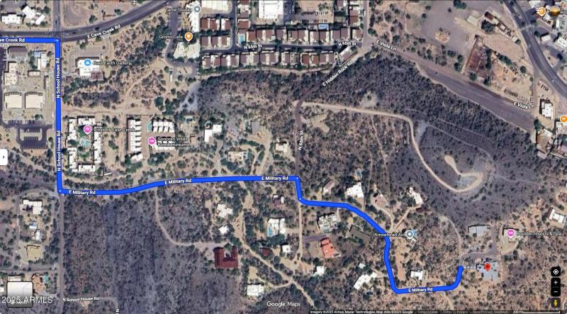 Directions from Cave Creek Rd.