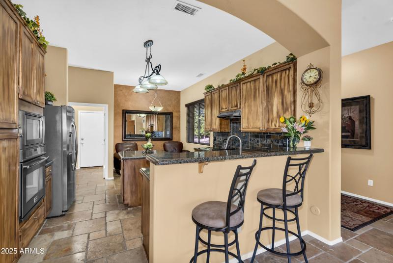 Kitchen - Wide Angle with Bar Stools