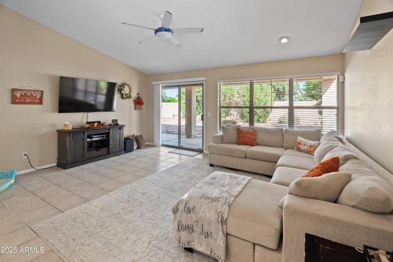 family room exits to covered patio