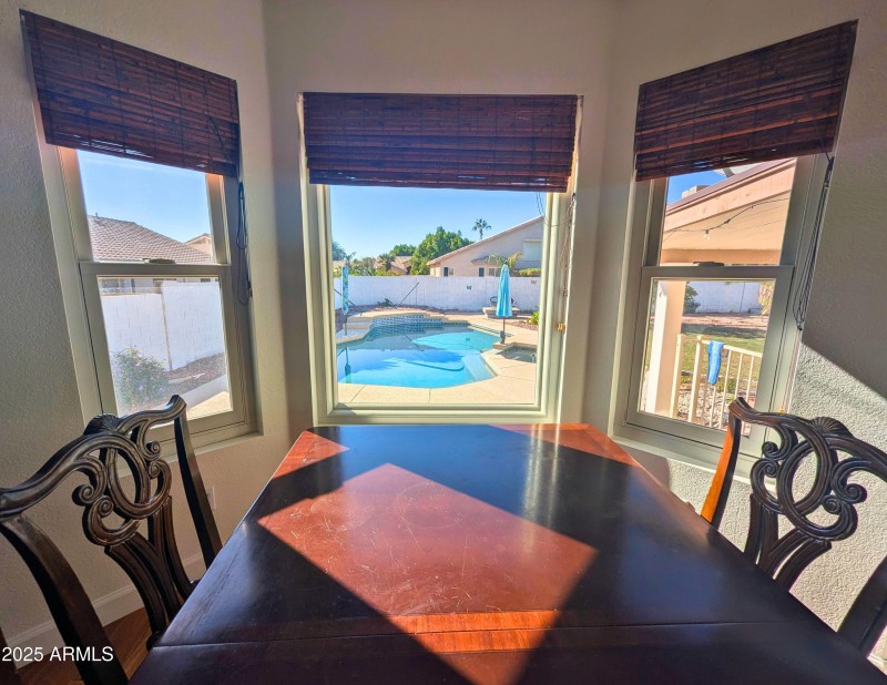 Dining Room overlooking the Pool