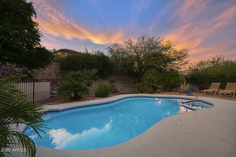 Private paradise at sunset