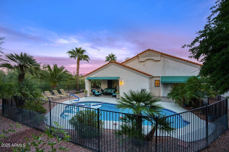 Sunset view from backyard