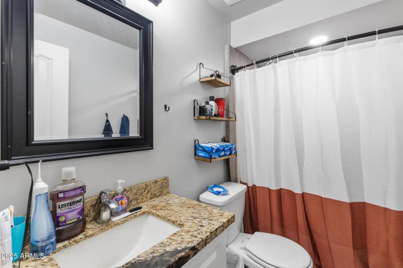 Master bathroom shower, no tub