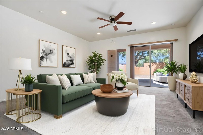 Open Living Room and High Ceilings