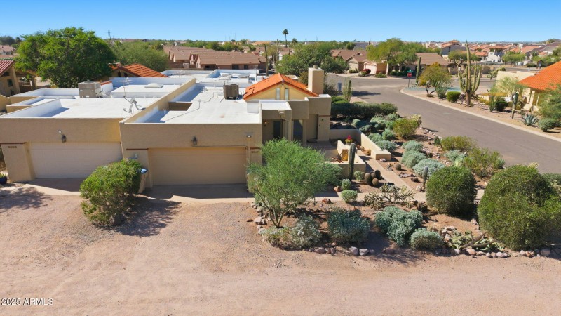 North side of home/garage