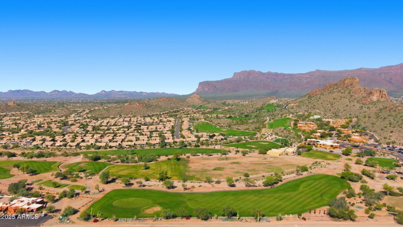 Superstition Mountain & golf course view