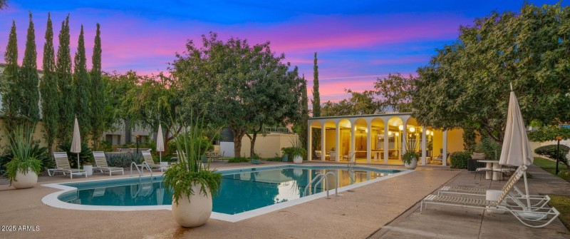 Mature Landscaping at Pool