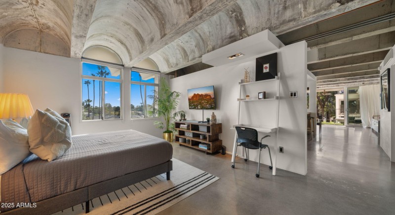 Exposed Cast Concrete Barrel Vaulted