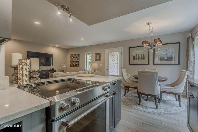 Kitchen open to guest