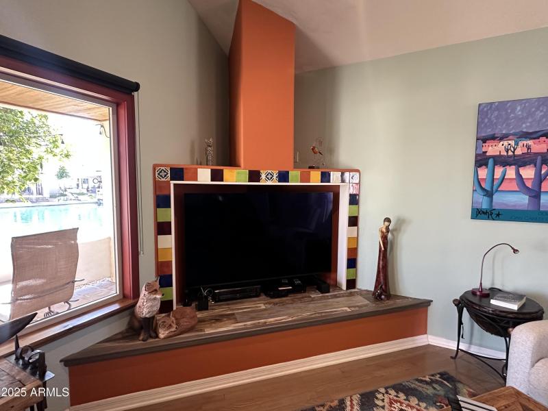 converted fireplace space