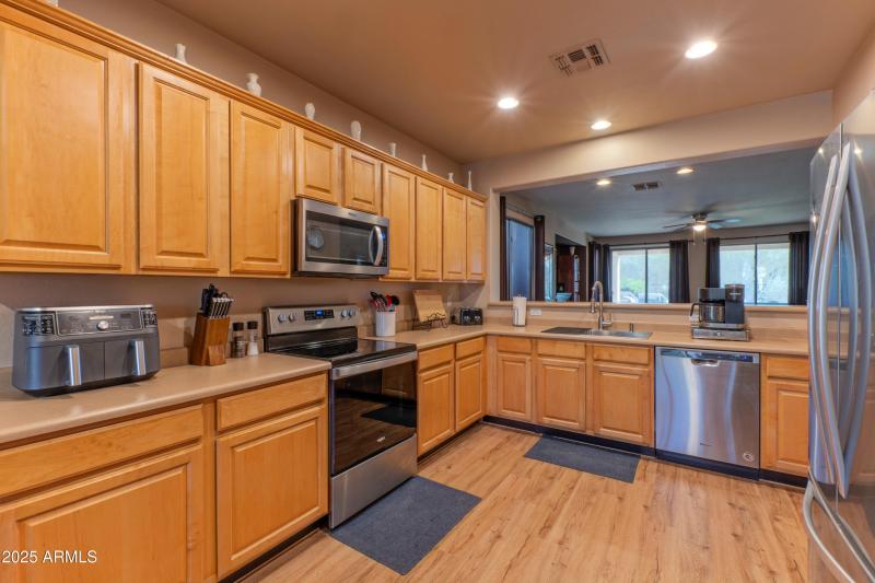 Kitchen is open to family room