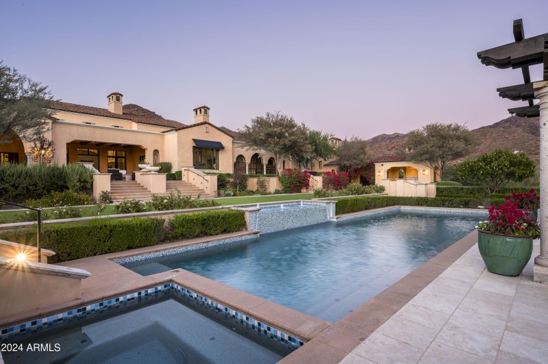 Rear elevation from pool