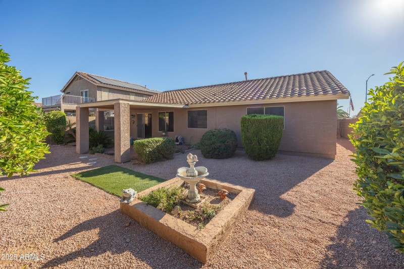 View of the covered patio