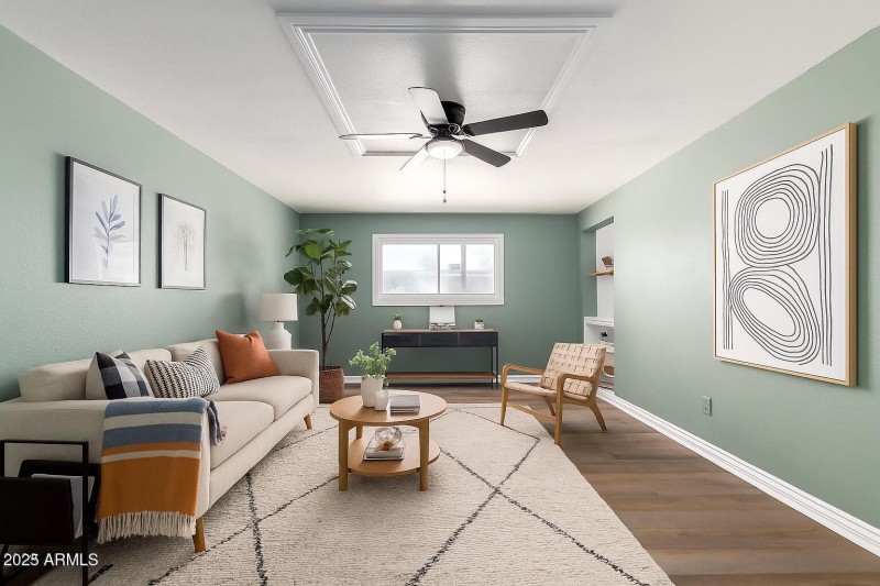 Virtually Staged Flex Room or could be a