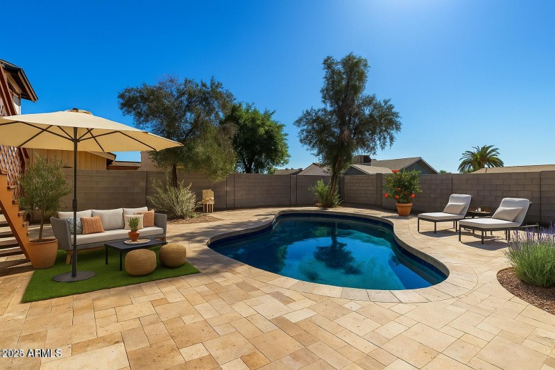 Virtually Staged Pool