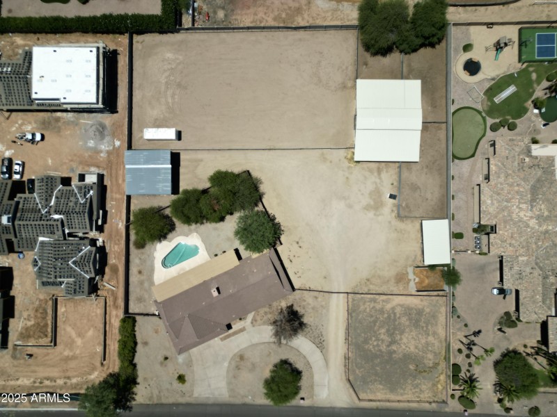 Overhead View of Parcel and Home