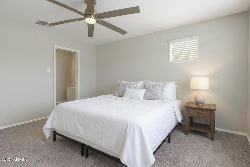 Primary Bedroom Staged