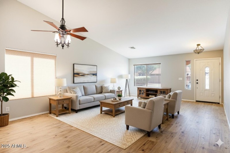 Virtually Staged Family Room