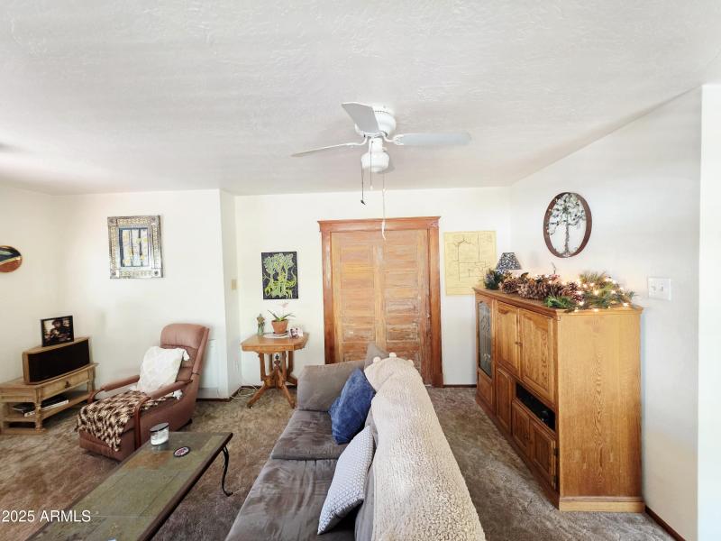 Living room facing dining room