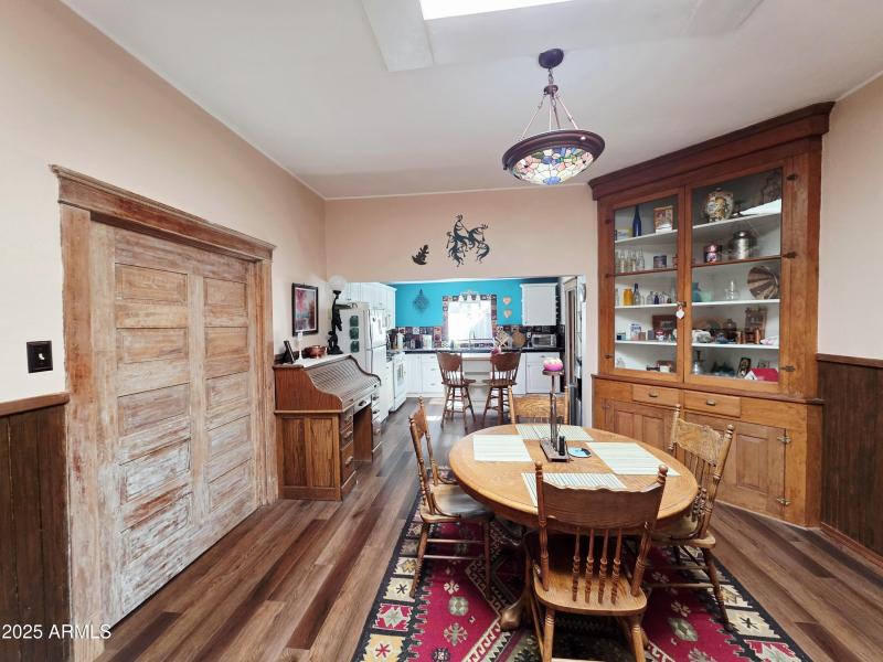 Dining room facing kitchen