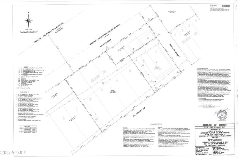 New Survey Map -Line Adjustment