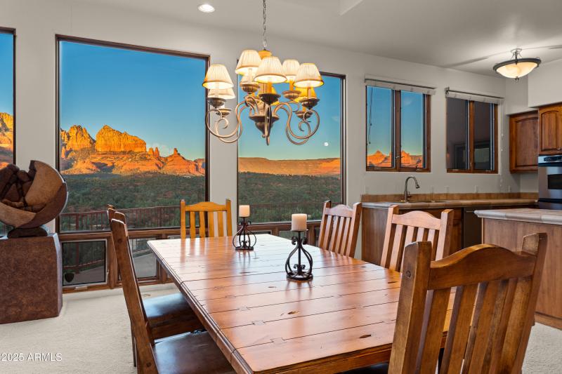 SUNSET VIEWS FROM THE DINING ROOM