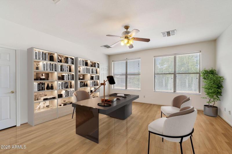 Virtually Staged BR6 as Office