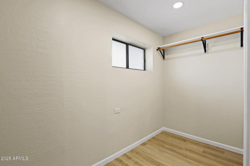 Oversized walk-in master closet