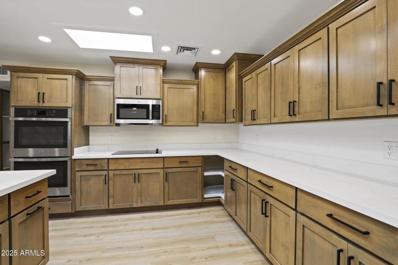 Custom cabinets with quartz counters
