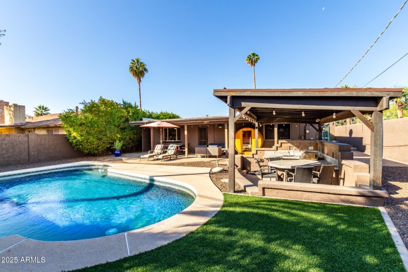 Outdoor Kitchen and Pool