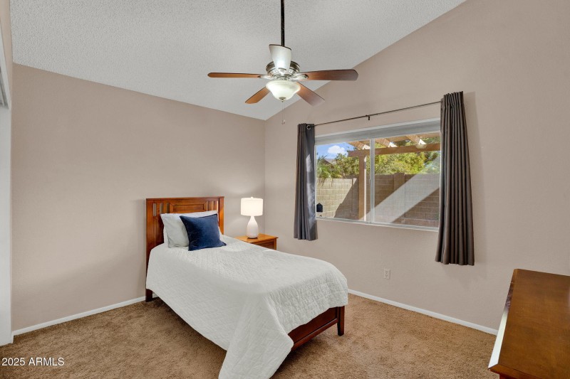 Bedroom overlooking back