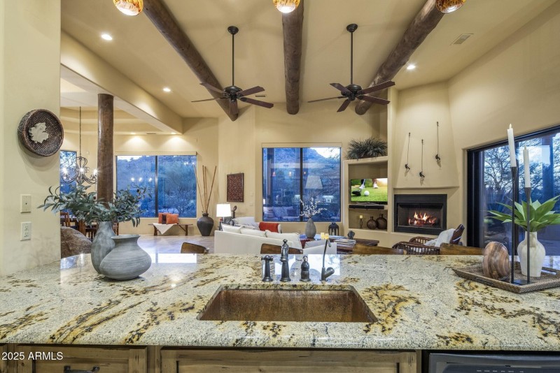 Kitchen Overlooks Great Room